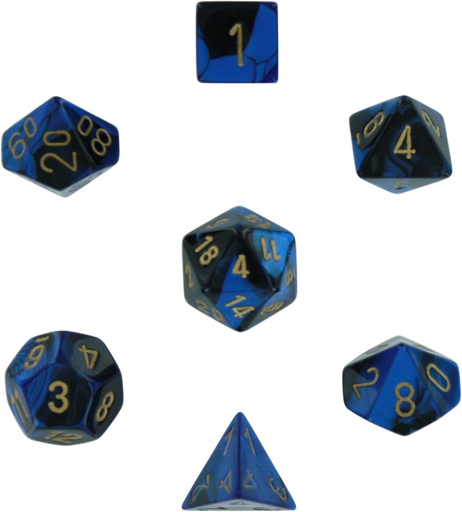 Chessex Dice CHX 26435 Black-Blue Gold