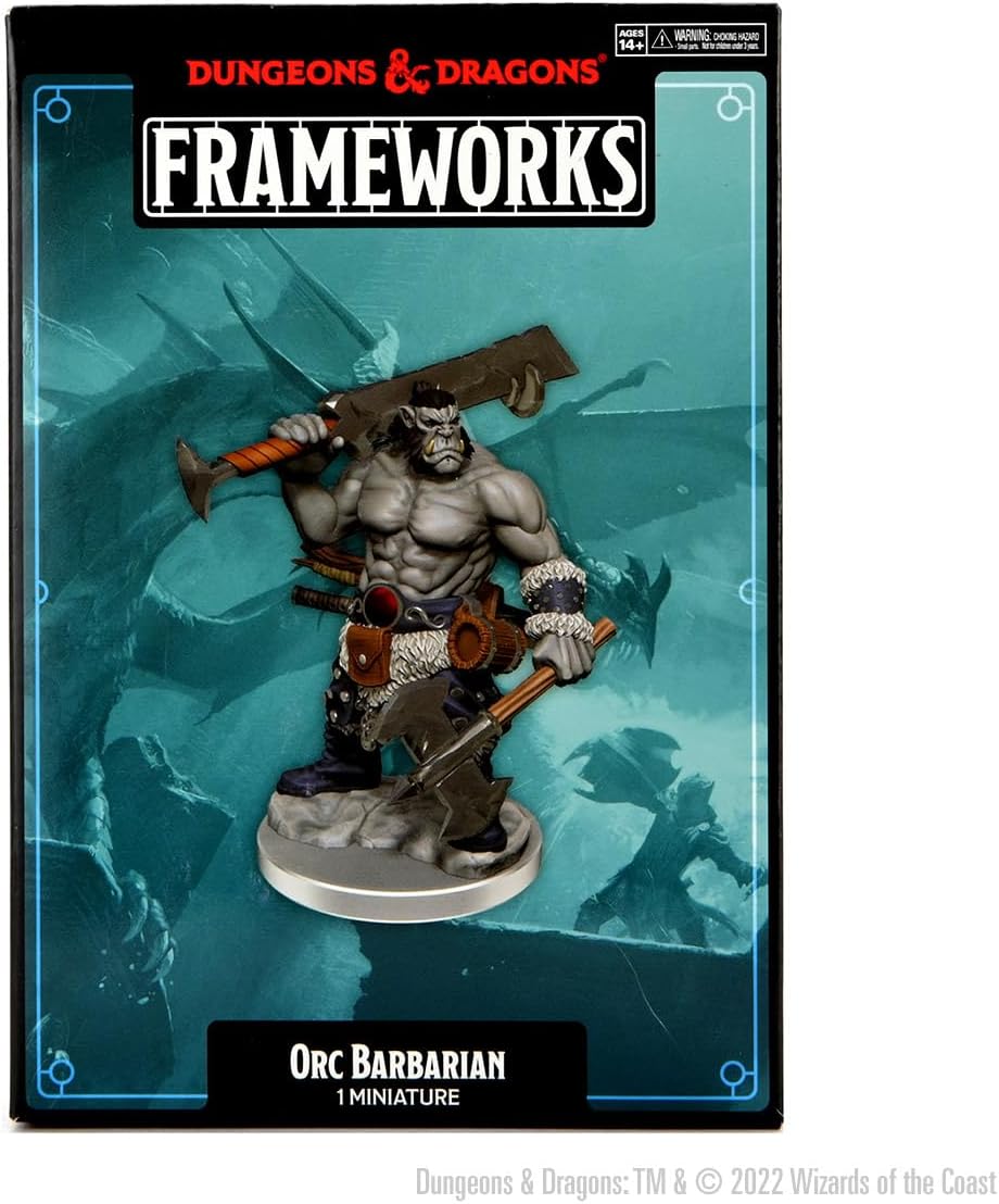 D&D Frameworks: Orc Barbarian Male - Unpainted and Unassembled