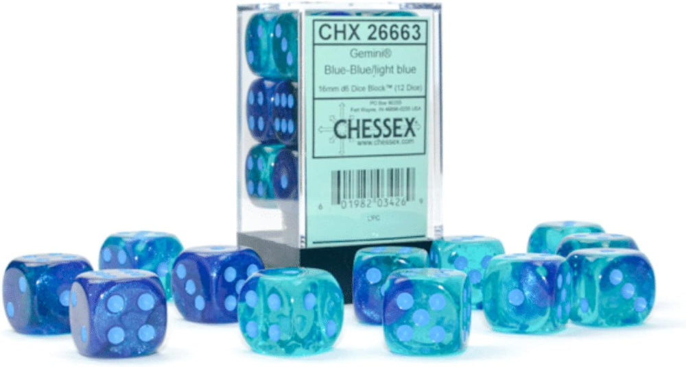 Chessex Blue/Light Blue D6 Set